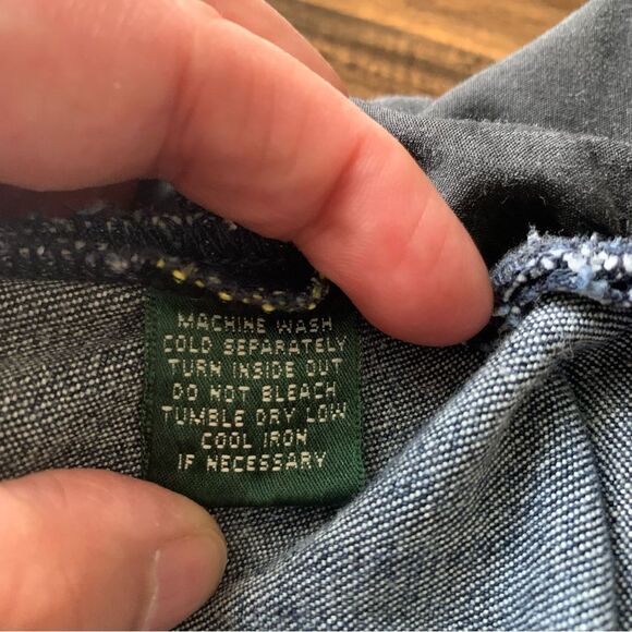 Lauren Jeans Co. Premium Blue Denim Straight Leg High Rise Jeans Size 14 Petite - Picture 11 of 11